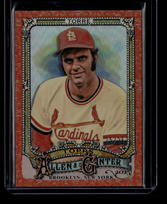 2025 Topps Allen and Ginter Chrome Orange Refractor 27 Joe Torre 25/25