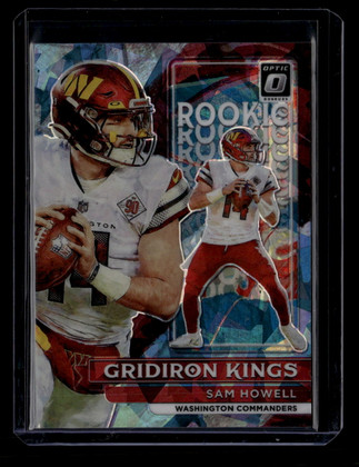 2022 Donruss Optic Rookie Gridiron Kings Ice Refractor 19 Sam Howell RC 1/15