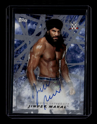 2018 Topps WWE Road to WrestleMania Autographs Silver AJM Jinder Mahal Auto 6/25