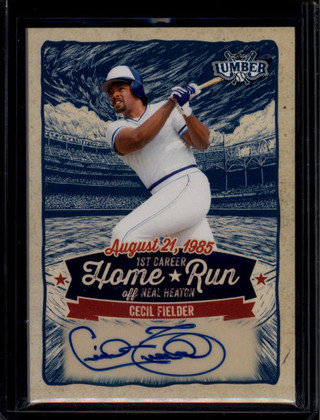 2025 Leaf Lumber 1st Career Home Run Blue chrcf1 Cecil Fielder Auto 1/7