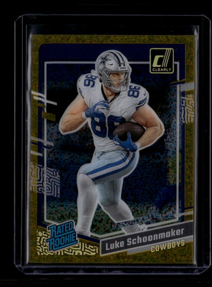 2023 Clearly Donruss Holo Gold 73 Luke Schoonmaker RR Rated Rookie 5/5