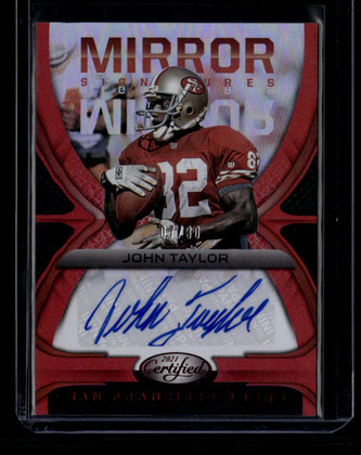 2021 Certified Mirror Signatures Red 12 John Taylor Auto 7/30
