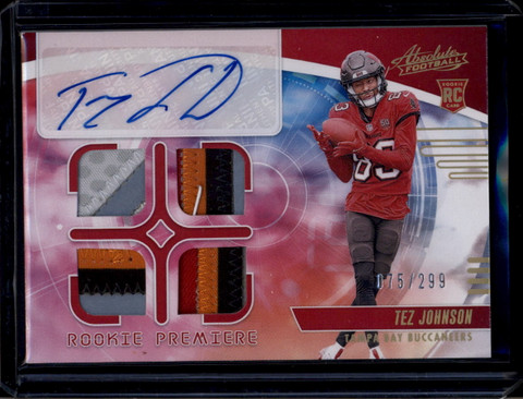 2025 Absolute RPM Autographs Quad 29 Tez Johnson RC Quad Patch Auto 75/299