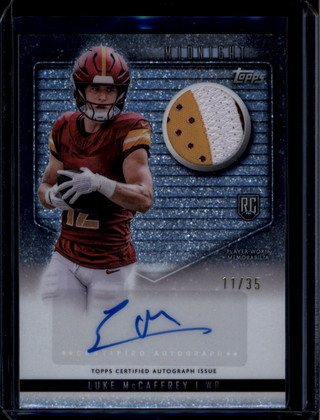 2024 Topps Midnight Autographs Winter Solistice Luke McCaffrey RC Patch Auto /35