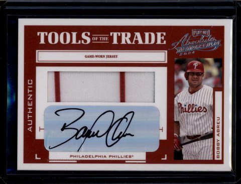 2004 Absolute Tools of the Trade Material Signature Bobby Abreu Jersey Auto 5/25