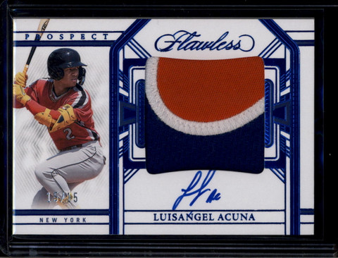 2024 Panini Flawless Prospect Autographs 41 Luisangel Acuna RC Patch Auto 15/15