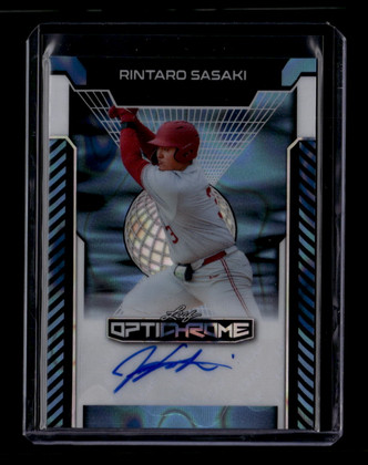 2025 Leaf Optichrome Blue Lava bars1 Rintaro Sasaki Rookie Auto 5/7
