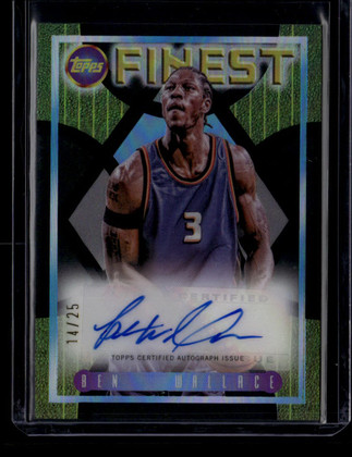 2023-24 Finest Flashback Autographs Black Refractor FLABW Ben Wallace Auto 14/25