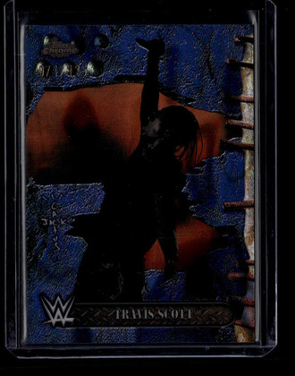 2025 Topps Chrome Cactus Jack WWE Blue Sonar Refractor 100 Travis Scott 71/125