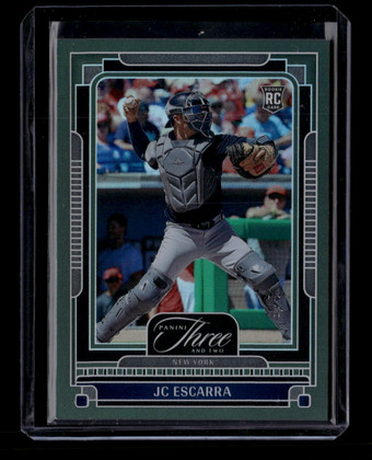 2025 Panini Three and Two Holo Emerald 85 JC Escarra Rookie 1/5