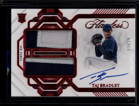2023 Panini Flawless Rookie Signatures Ruby Taj Bradley RC Dual Patch Auto 13/20