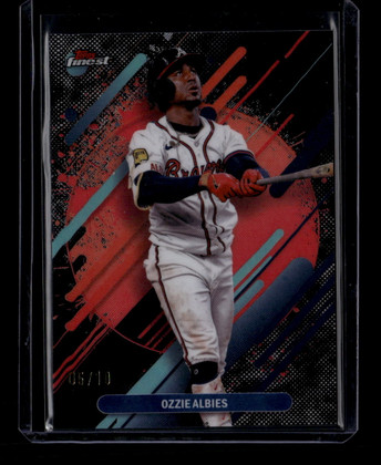 2025 Finest Black Refractor 222 Ozzie Albies 5/10 Rare