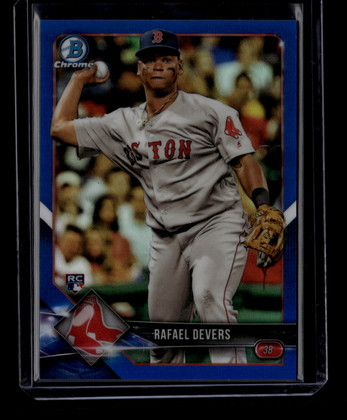 DELETE 180744 2018 Bowman Chrome Blue Refractor 8 Rafael Devers Rookie 32/150