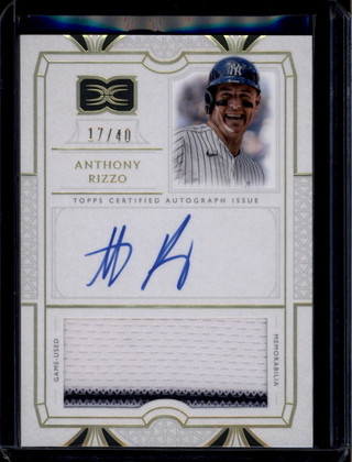 2024 Topps Definitive Collection Autograph Relic Anthony Rizzo Jersey Auto 17/40 ID: 180756