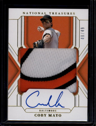 2025 National Treasures Treasured Material Signature Coby Mayo RC Patch Auto /49 ID: 180780