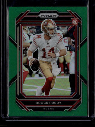 2022 Panini Prizm Prizms Green Refractor 353 Brock Purdy Rookie ID: 180848