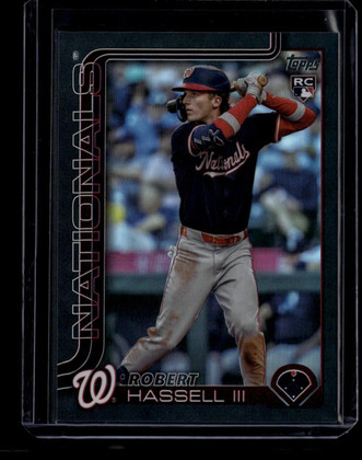 2025 Topps Update Black Rainbow Foil us109 Robert Hassell Rookie 5/10 ID: 180902