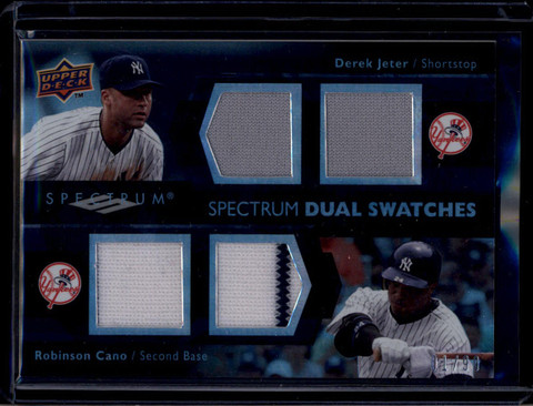 2008 Upper Deck Spectrum Swatches JC Cano Derek Jeter Dual Quad Jersey 1/99 ID: 180923