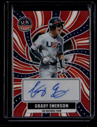 2026 USA Stars Stripes Prizm National Team Signatures Grady Emerson RC Auto /99 ID: 180924