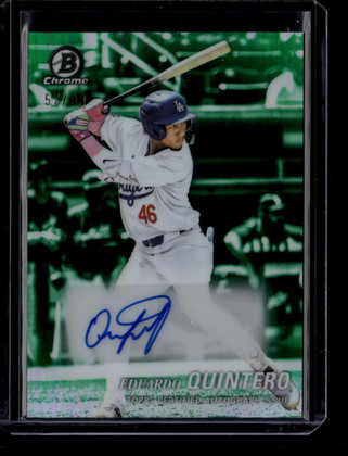 2025 Bowman Chrome Achromatic Autographs Refractor Eduardo Quintero RC Auto /99 ID: 180928