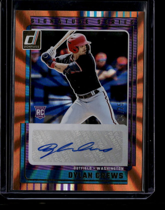 2025 Donruss Signature Series Orange Laser 47 Dylan Crews Rookie Auto 4/25 ID: 180938