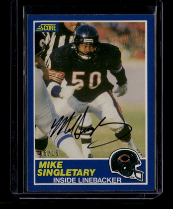 2018 Classics Recollection Collection Buybacks Mike Singletary 1989 Auto 5/15 ID: 180957