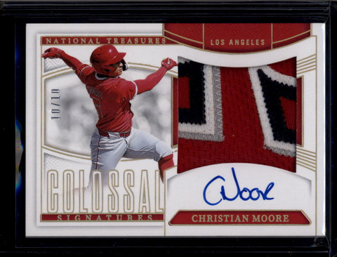 2025 National Treasures Colossal Autographs 32 Christian Moore RC Patch Auto /10 ID: 181020