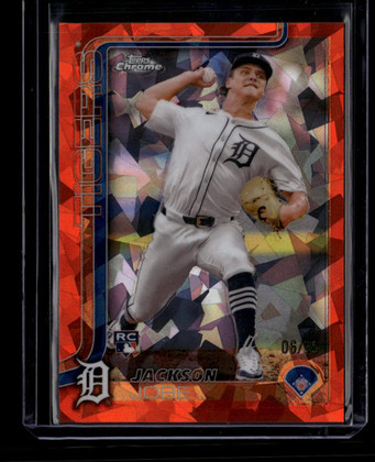 2025 Topps Chrome Sapphire Orange Refractor 249 Jackson Jobe Rookie 6/25 ID: 181101