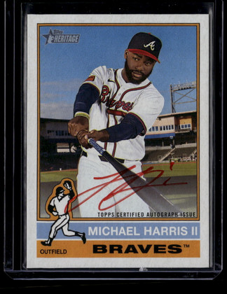 2025 Topps Heritage Real One Autographs Red Ink ROAMH Michael Harris Auto 31/76 ID: 181106