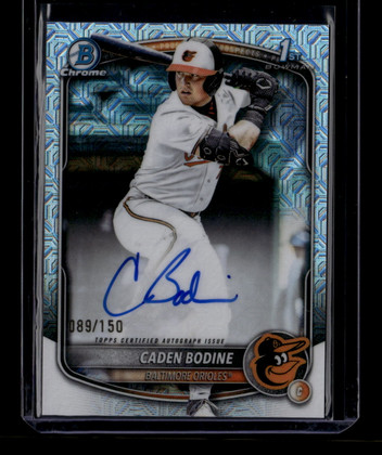 2025 Bowman Chrome Draft Autographs Choice Refractor Caden Bodine RC Auto 89/150 ID: 181123