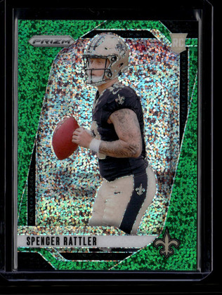 2024 Panini Prizm Prizms Green Sparkle Refractor 388 Spencer Rattler Rookie 8/8 ID: 181143