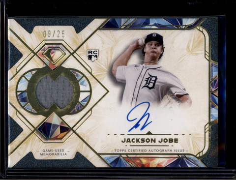 2025 Topps Diamond Icons Relic Autographs SPARJJ Jackson Jobe RC Jersey Auto /25 ID: 181158