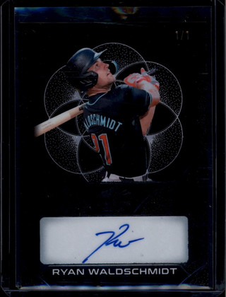 2024 Leaf Trinity Clear Autographs Black Black Ryan Waldschmidt Rookie Auto 1/1 ID: 181186