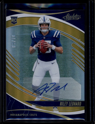 2025 Absolute Signatures Spectrum Gold 172 Riley Leonard Rookie Auto 3/10 ID: 181233