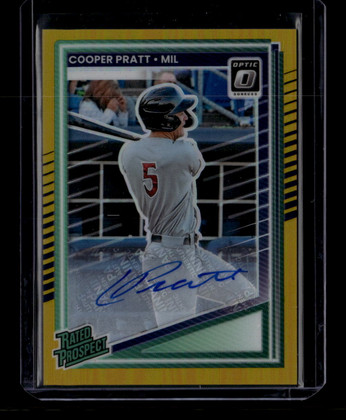 2025 Donruss Optic Rated Prospects Signatures Gold 114 Cooper Pratt RC Auto 3/10 ID: 181524