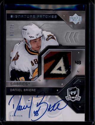 2006-07 The Cup Signature Patches SPDB Daniel Briere Logo Patch Auto 61/75
