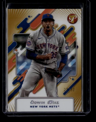 2025 Topps Pristine Gold Refractor 102 Edwin Diaz 27/50
