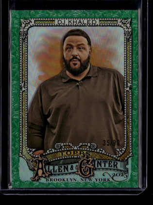 2025 Topps Allen and Ginter Chrome Green Refractor 208 DJ Khaled 35/99