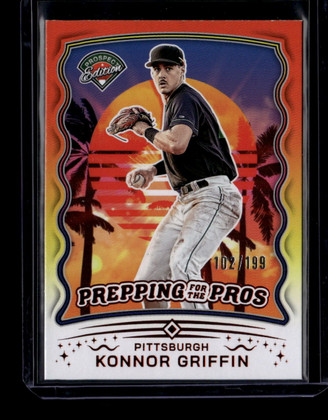 2025 Panini Prospect Prepping for the Pros Red 17 Konnor Griffin Rookie 102/199