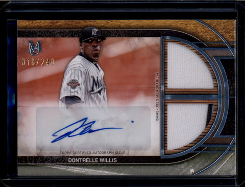 2025 Topps Museum Signature Swatches Autograph Dontrelle Willis Jersey Auto /240