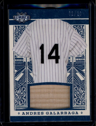 2025 Leaf Lumber Game Used Lumber Dark Blue gl5 Andres Galarraga Bat 2/20