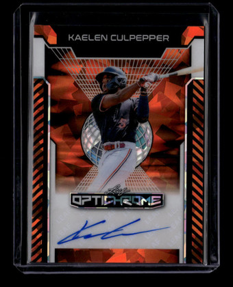 2025 Leaf Optichrome Orange Crystal bakc1 Kaelen Culpepper Rookie Auto 2/4