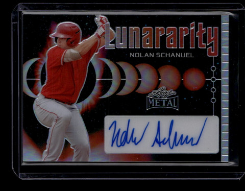 2023 Leaf Metal Lunararity Autographs lns1 Nolan Schanuel Rookie Auto 2/10