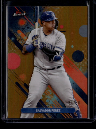 2025 Finest Gold Refractor 77 Salvador Perez 39/50 Common