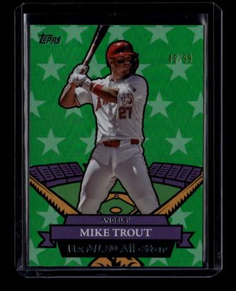 2025 Topps Archives '07 Topps All-Stars Green Foilboard 07as3 Mike Trout 45/99