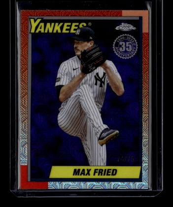 2025 Topps Update '90 Silver Pack Chrome Purple Refractor u90c24 Max Fried 74/75