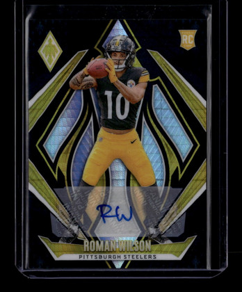 2024 Panini Phoenix Rookie Autographs Hyper Black 235 Roman Wilson Rookie Auto