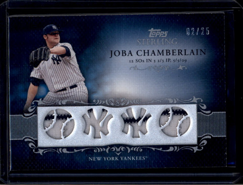 2009 Topps Sterling Career Chronicles Relics 56 Joba Chamberlain Quad Jersey /25