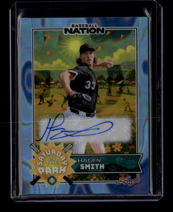 2025 Leaf Nation Saturday in the Park Blue Lava sahs1 Hagen Smith Rookie Auto /3