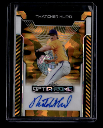2025 Leaf Optichrome Gold Crystal bath1 Thatcher Hurd Rookie Auto 1/1